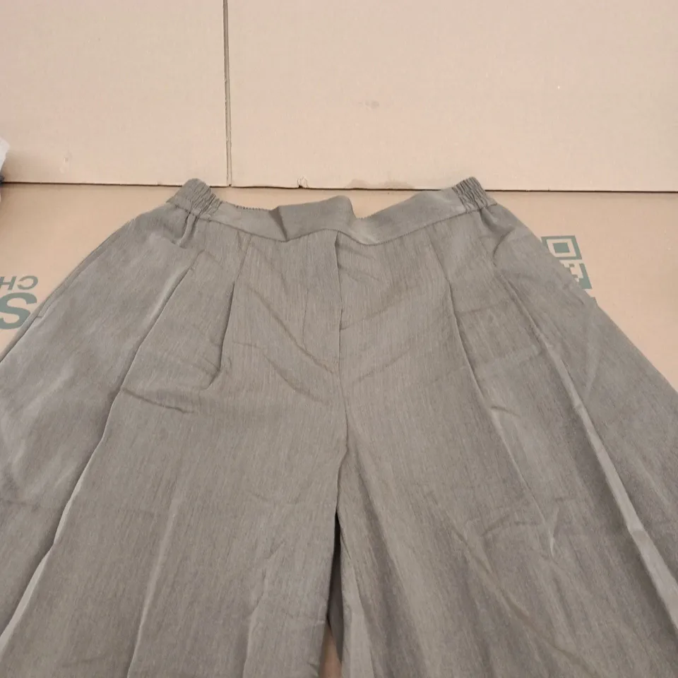 RIVER ISLAND STUDIOS SOMEWHERE TO GO BEIGE ACID CLEANSE TROUSERS, UK 14