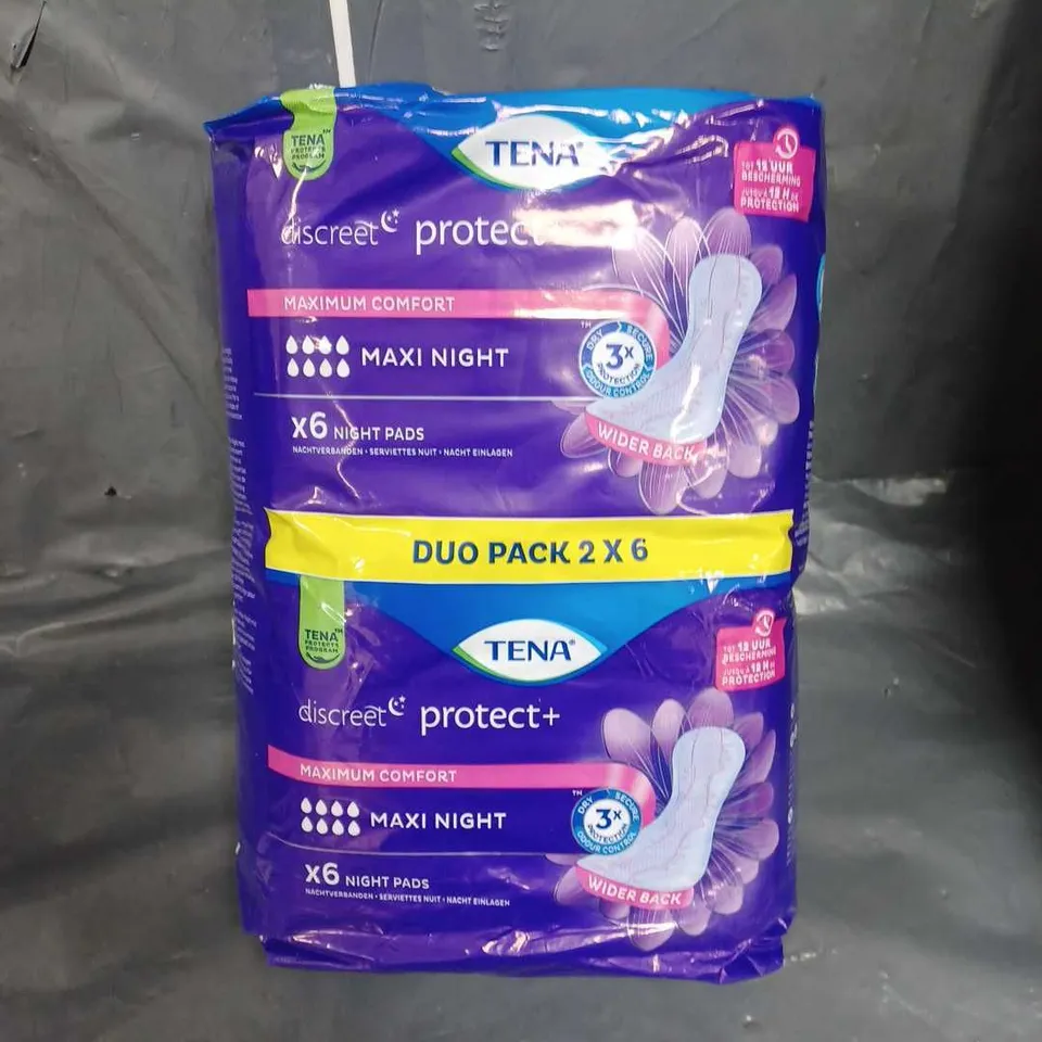 10 X SEALED TENA DISCREET PROTECT MAXI NIGHT PADS 