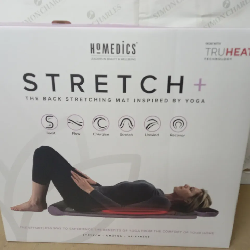 LOT OF 2 BOXED AS NEW HOMEDICS STRETCH+ BACK STRETCHING MATS