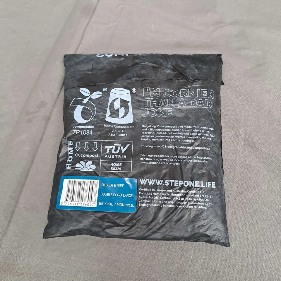 SEALED STEP ONE BOXER BRIEFS IN BLUE SIZE 2XL