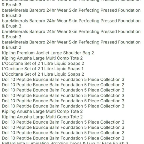 PALLET OF APPROXIMATELY 192 ASSORTED PRODUCTS TO INCLUDE;