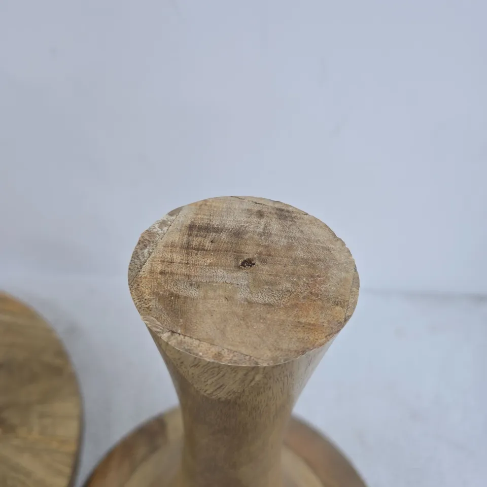 MANGO WOOD ROUND SIDE TABLE