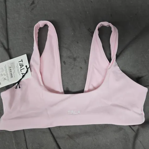 T/ALA DAYFLEX TWIST FRONT SPORTS BRA IN PINK SIZE MEDIUM
