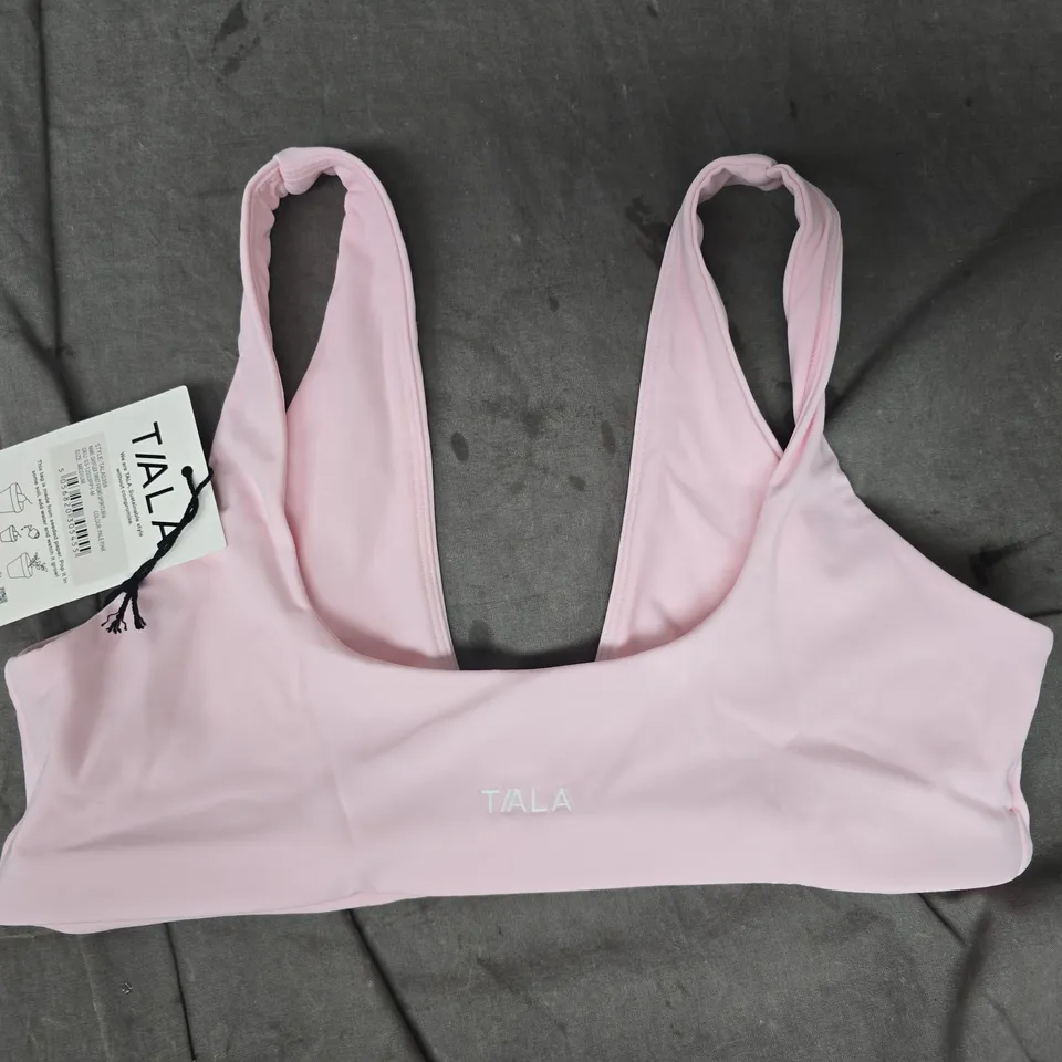 T/ALA DAYFLEX TWIST FRONT SPORTS BRA IN PINK SIZE MEDIUM