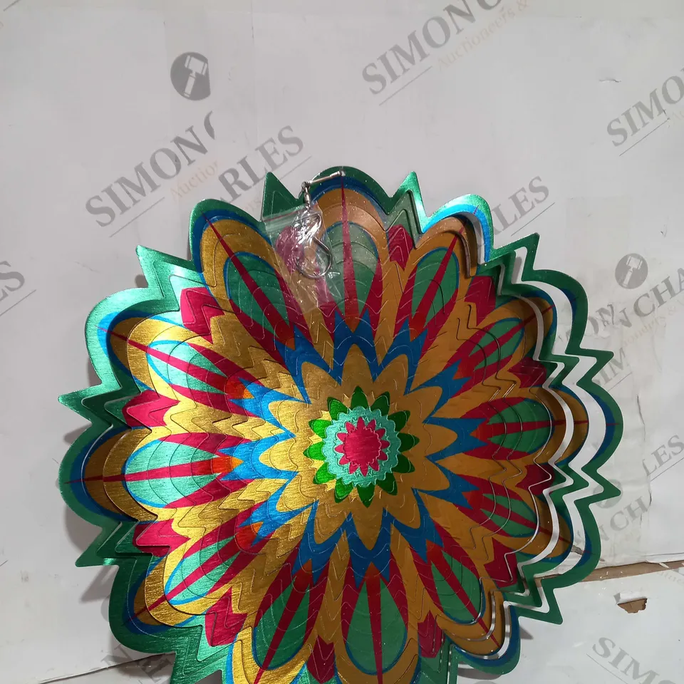 HOME2GARDEN STAINLESS STEEL OVERSIZED MANDALA WIND SPINNER