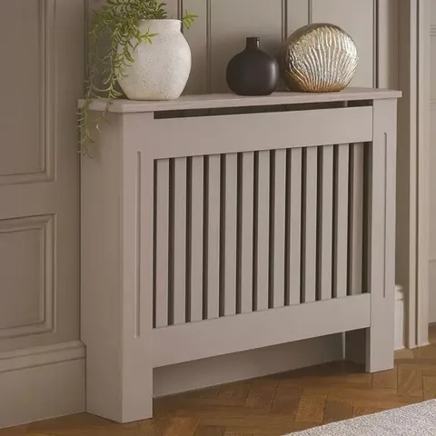 BOXED NEO MEDIUM GREY DECORATIVE WOODEN RADIATOR COVER (1 BOX)