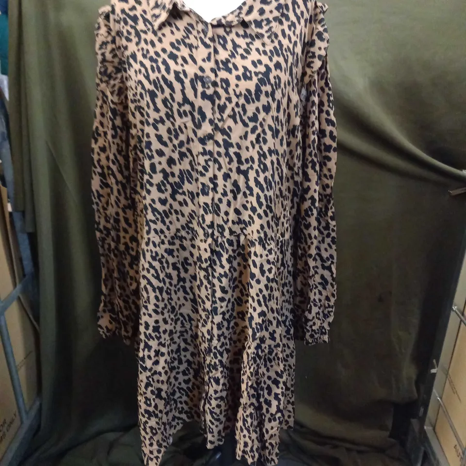 CCX BY CITY CHIC DRESS FELINE FINE IN LEOPARD PRINTS - XXL