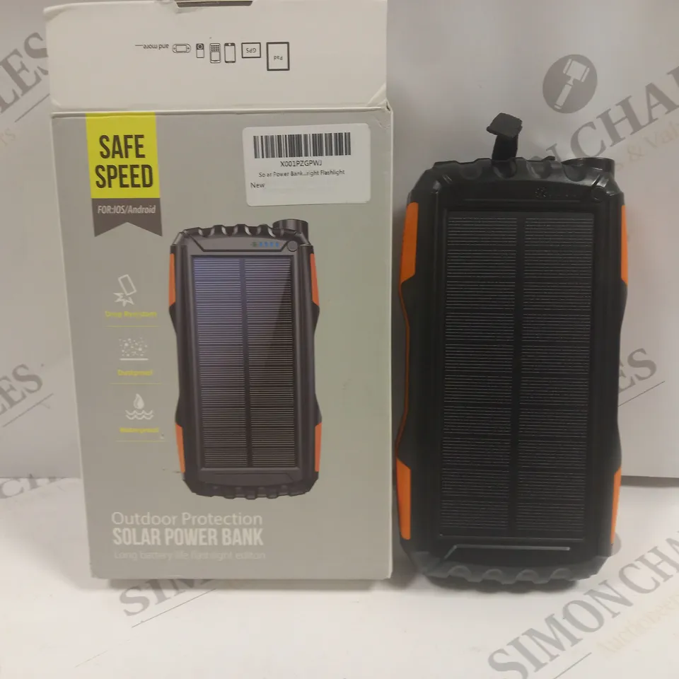 SAFE SPEED OUTDOOR PROTECTION SOLAR POWER BANK FOR IOS/ANDROID