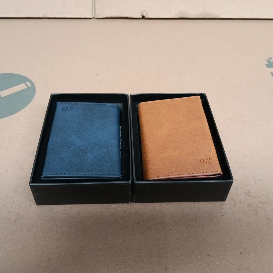 SET OF 2 ASSORTED ESSENTIAL BAG RFID CARD WALLETS