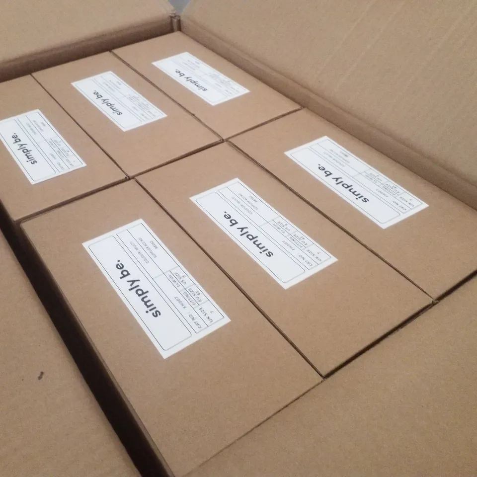 BOX CONTAINING APPROXIMATELY 6 BRAND NEW PAIRS OF SIMPLY BE MULTI PLATFORM HEEL EX WIDE - SIZE 7