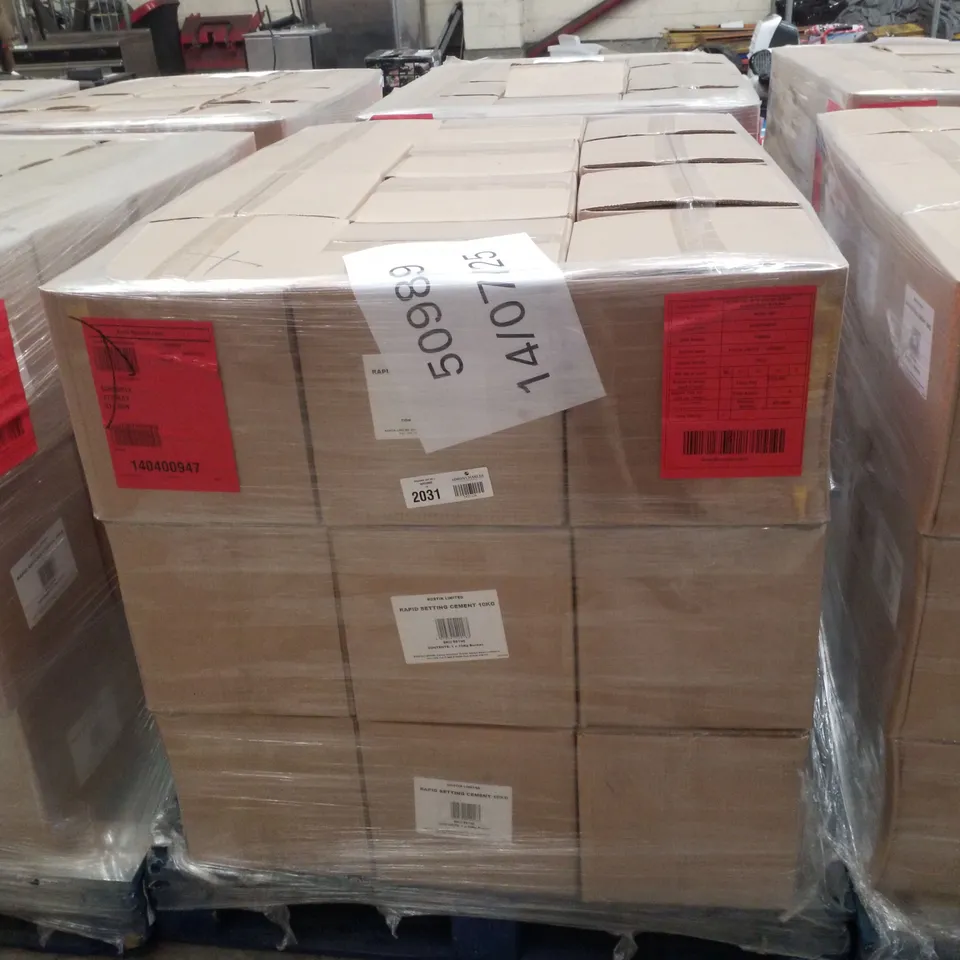 PALLET CONTAINING APPROXIMATELY 36 BUCKETS OF BOSTIK CEMENTONE RAPID SETTING WATERPROOF CEMENT 10KG