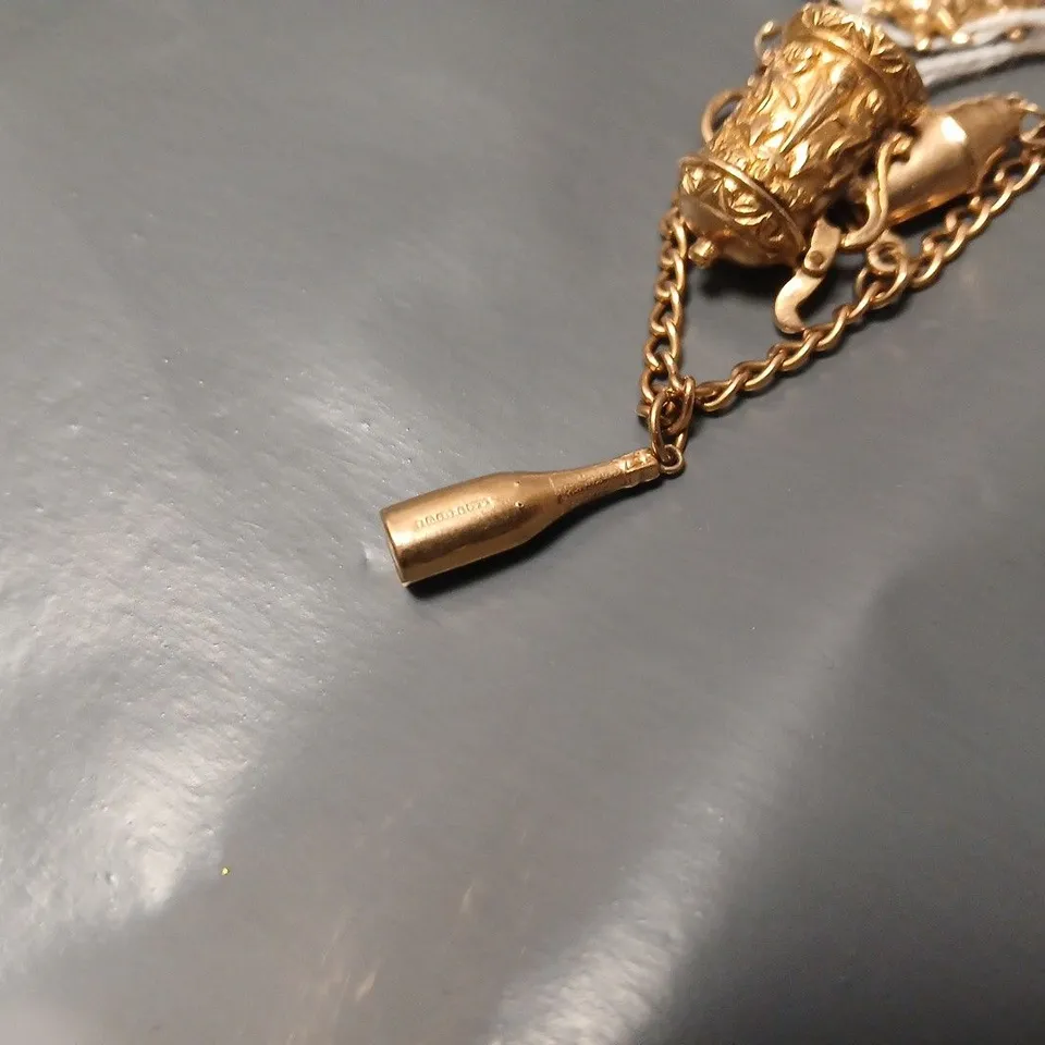 CHARM BRACELET WITH 7 UNIQUE CHARMS - 595 stamp