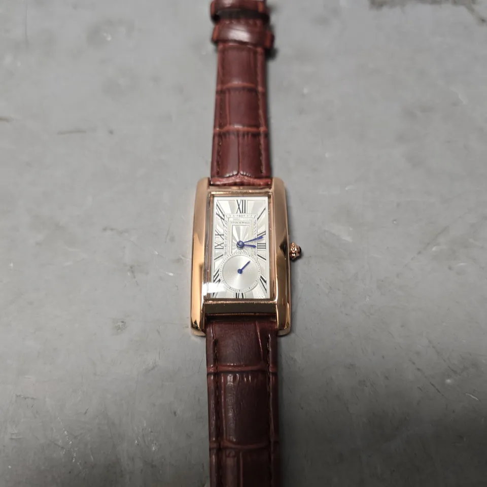 STOCKWELL WATCH – TEXTURED DIAL WITH SUB DIAL SECONDS HAND – LEATHER STRAP