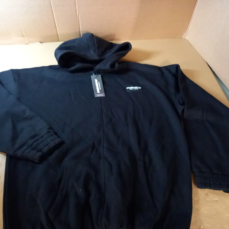 PRETTYLITTLETHING RENEW BLACK HOODIE - S