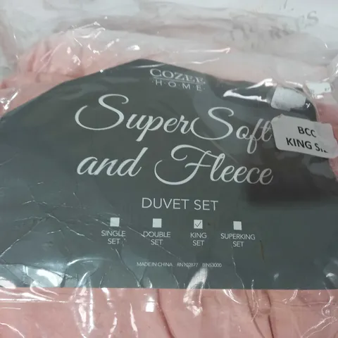 COZEE HOME SUPER SOFT AND FLEECE DUVET SET - KING SIZE
