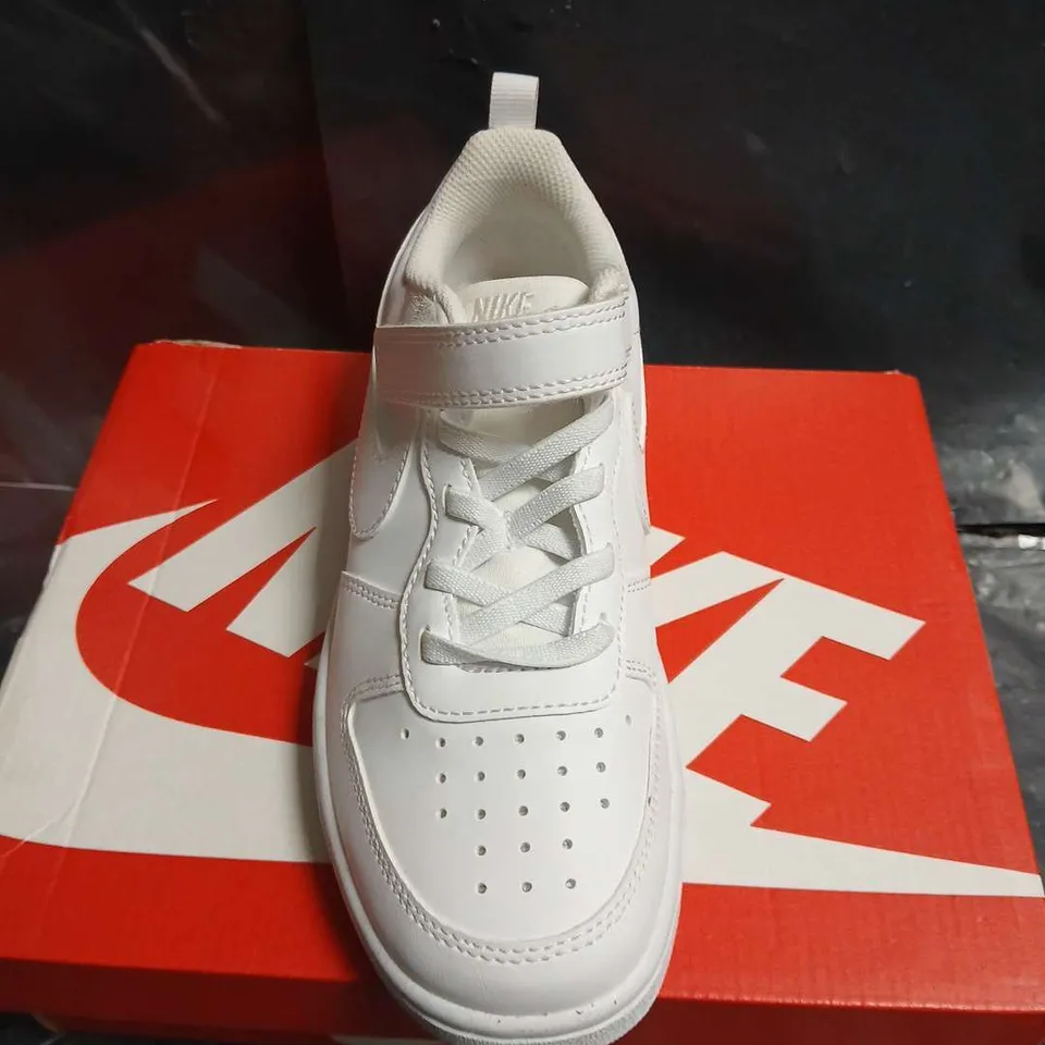 NIKE COURT BOROUGH LOW RECRAFT KIDS SHOES – WHITE, UK 1.5 (2Y)