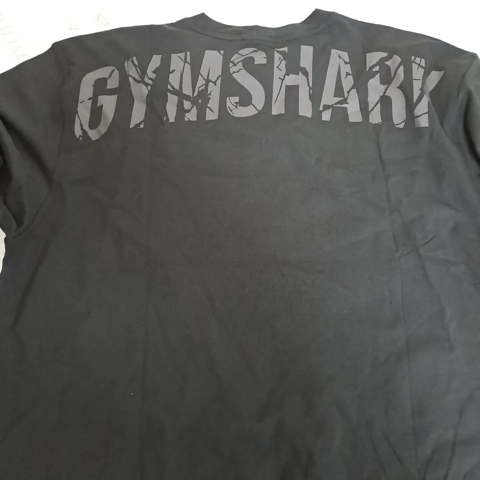 GYMSHARK BLACK TRAINING T-SHIRT - LARGE