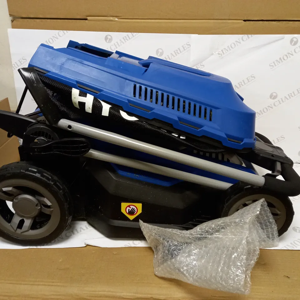 HYUNDAI 38CM CORDLESS 40V LITHIUM-ION BATTERY ROLLER LAWNMOWER WITH BATTERY AND CHARGER