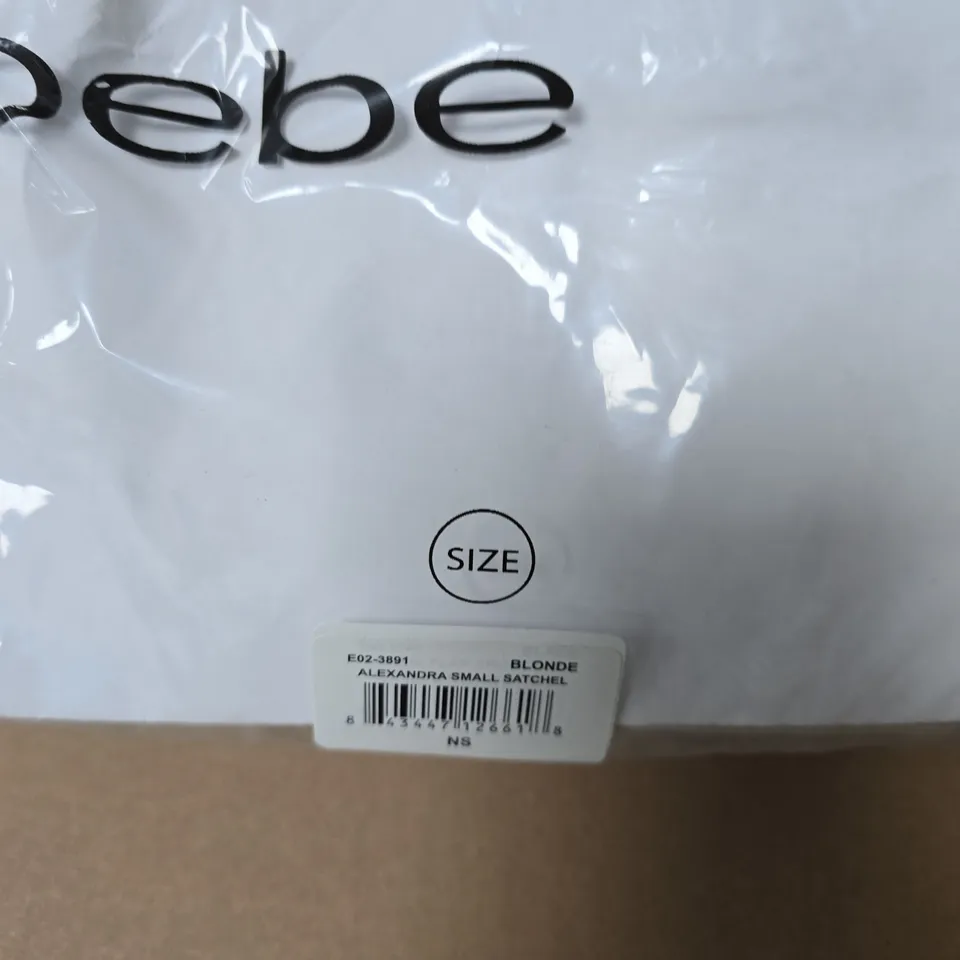 BEBE ALEXANDRA SMALL SATCHEL BAG – BLONDE