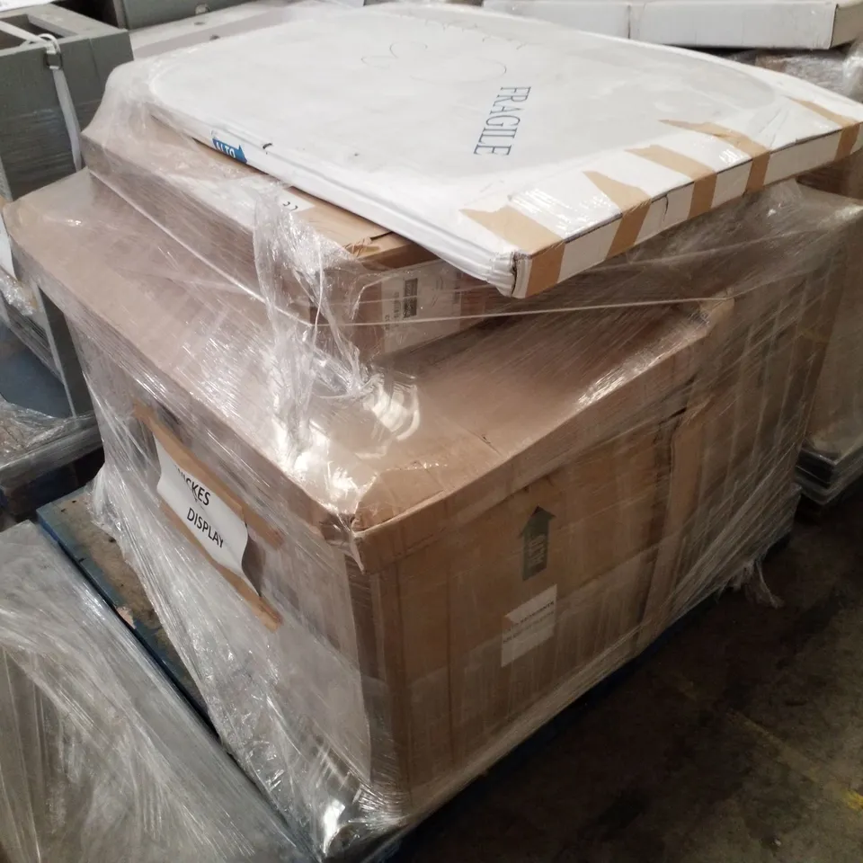 PALLET CONTAINING ASSORTED BATHROOM FURNITURE PARTS