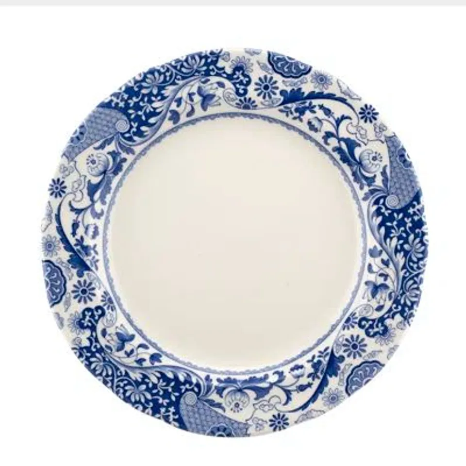 BOXED SPODE BROCATO DINNER PLATES (SET OF 4)