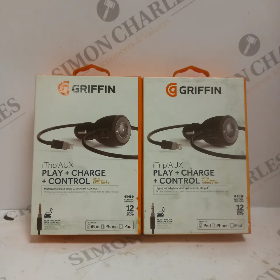 2 X BOXED GRIFFIN ITRIP AUX LIGHTNING CONNECTOR MUSIC PLAYER 