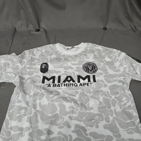 BATHING APE INTER MIAMI FOOTBALL JERSEY - L