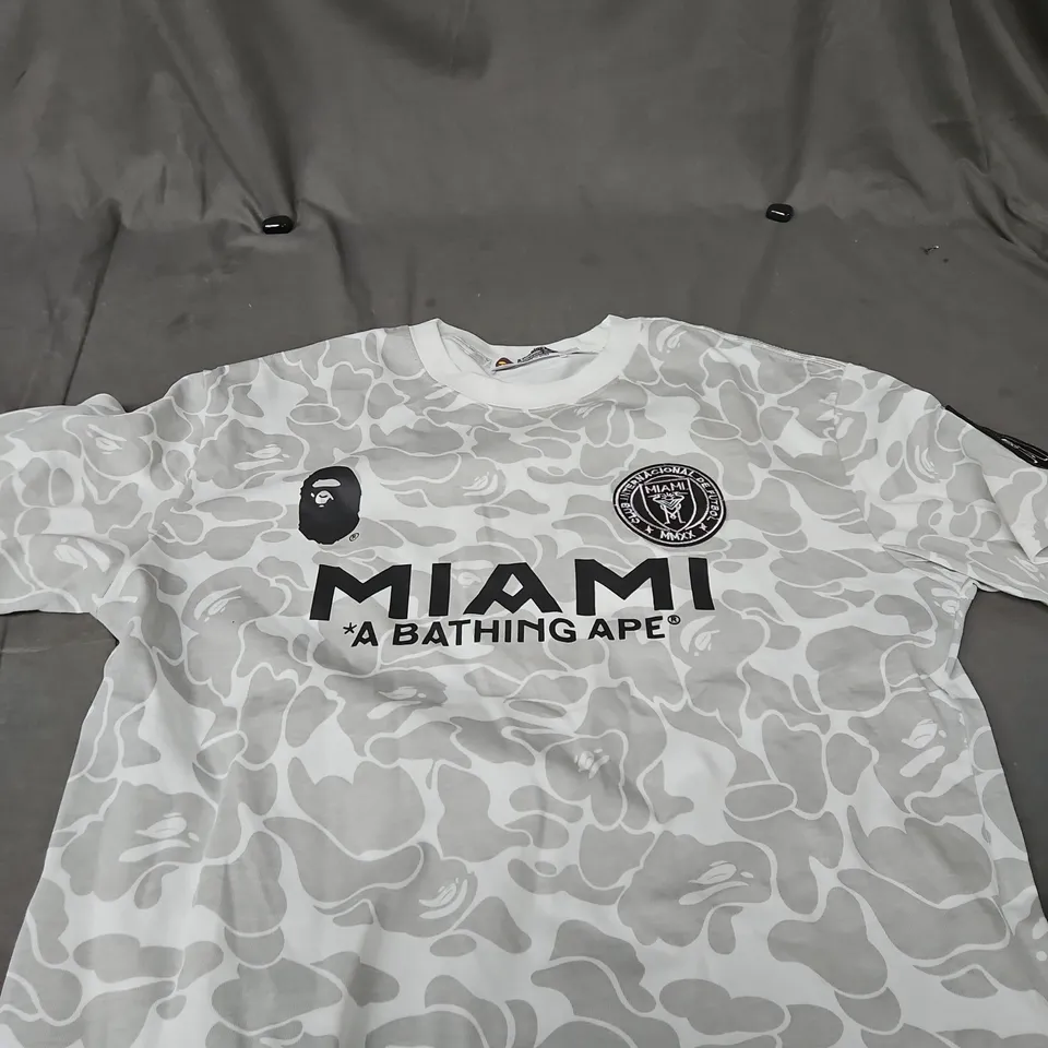 BATHING APE INTER MIAMI FOOTBALL JERSEY - L