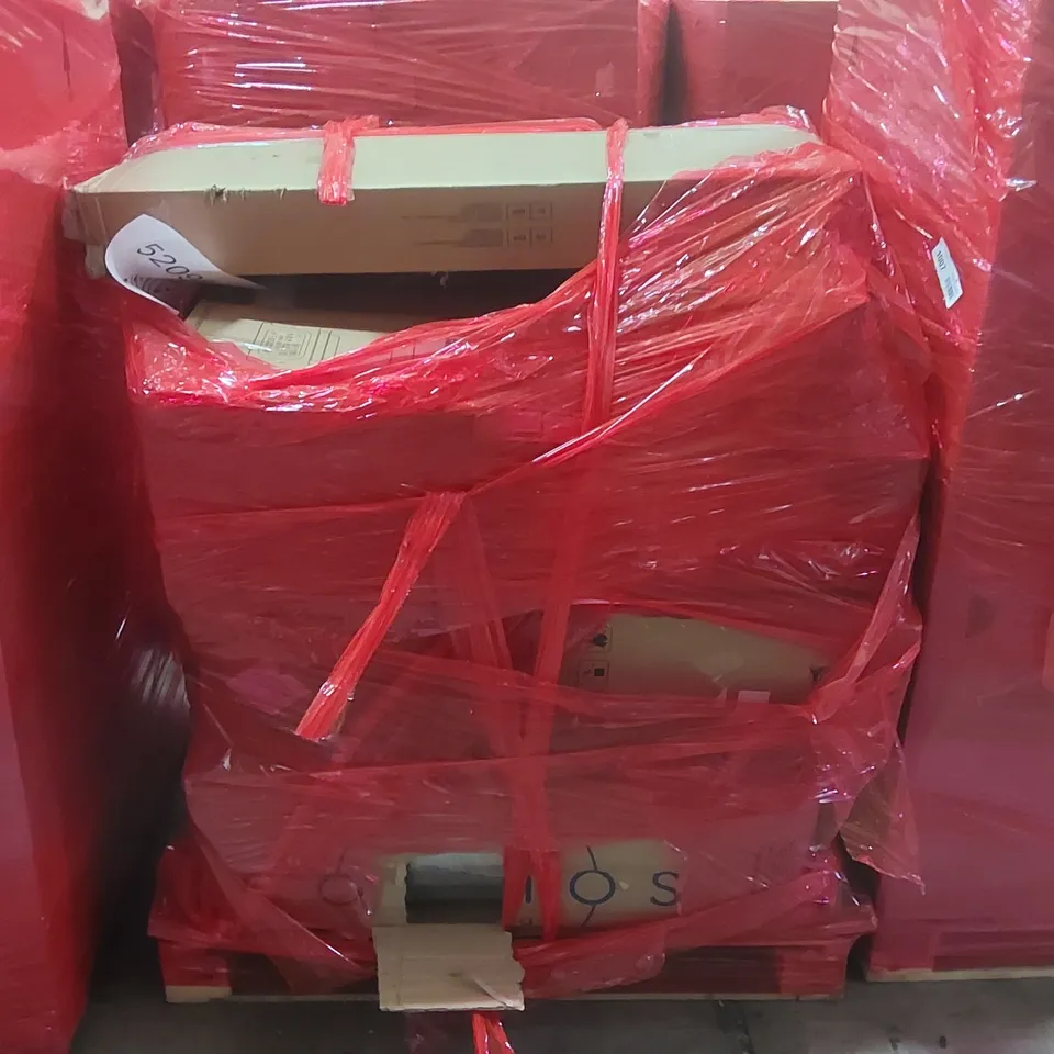 PALLET OF ASSORTED ITEMS TO INCLUDE: AIR FRYER, ROLLED MATTRESS/TOPPER (UNSPECIFIED) ECT