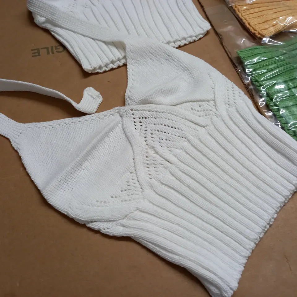 LOT OF APPROXIMATELY 40 AS NEW TIE NECK TOPS - SIZE UNSPECIFIED