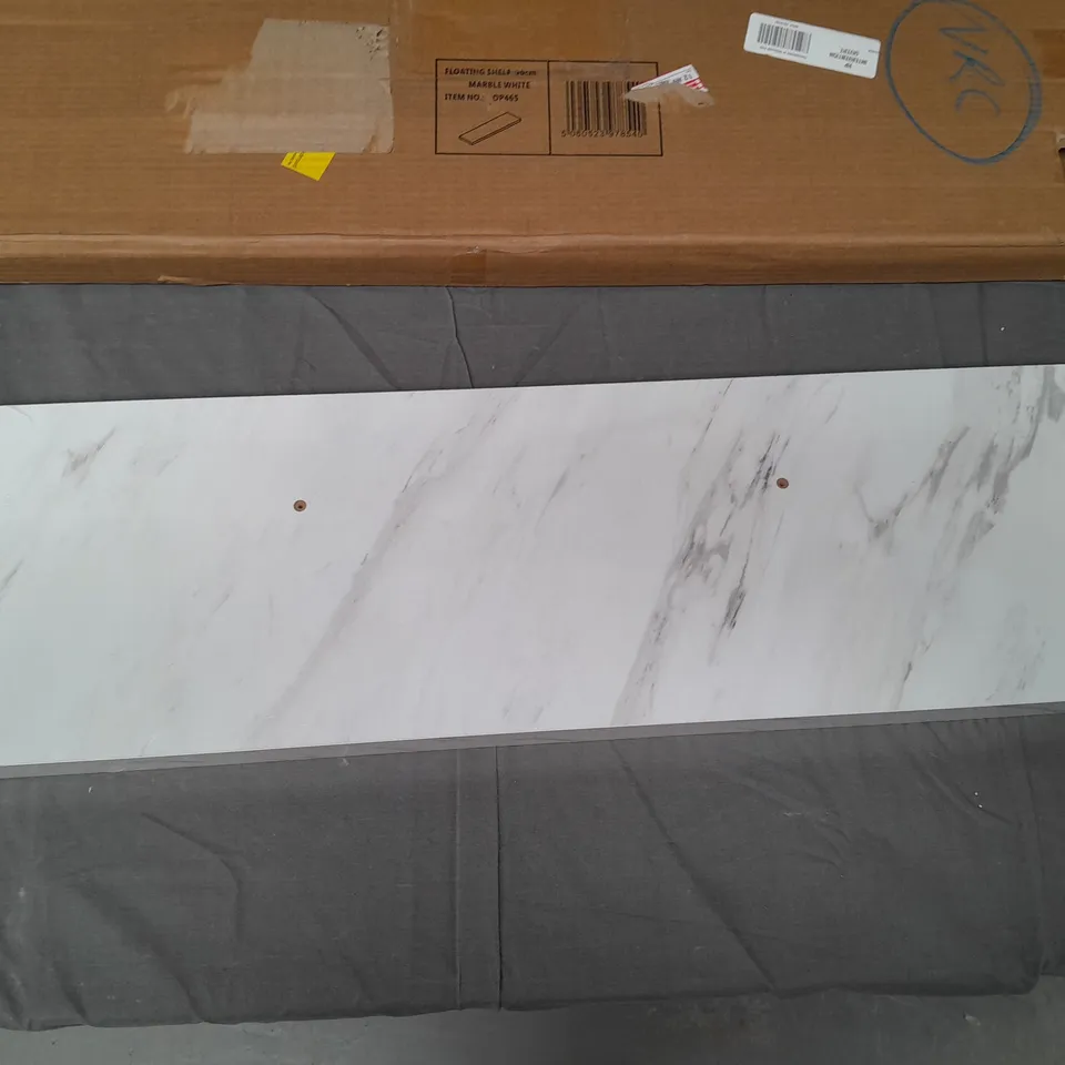 BOXED 90CM MARBLE EFFECT FLOATING SHELF UNBRANDED