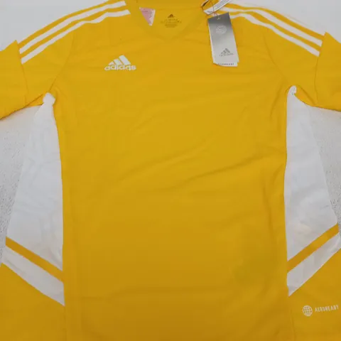 ADIDAS YELLOW TEE - SIZE 13/14 YRS