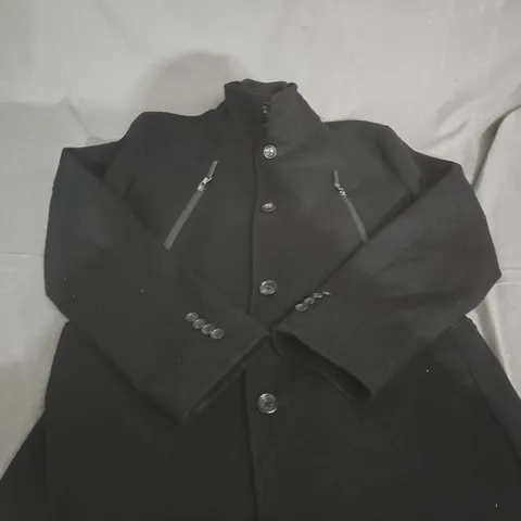 MICHAEL KORS BLACK WOOL COAT – WOMEN'S - SIZE 38R