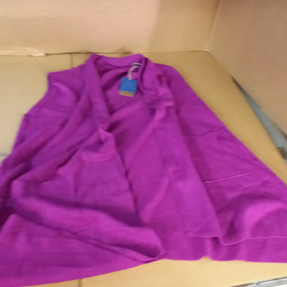 SUGARBABE PINK OPEN FRONT SLEEVELESS CARDIGAN - SIZE UNSPECIFIED