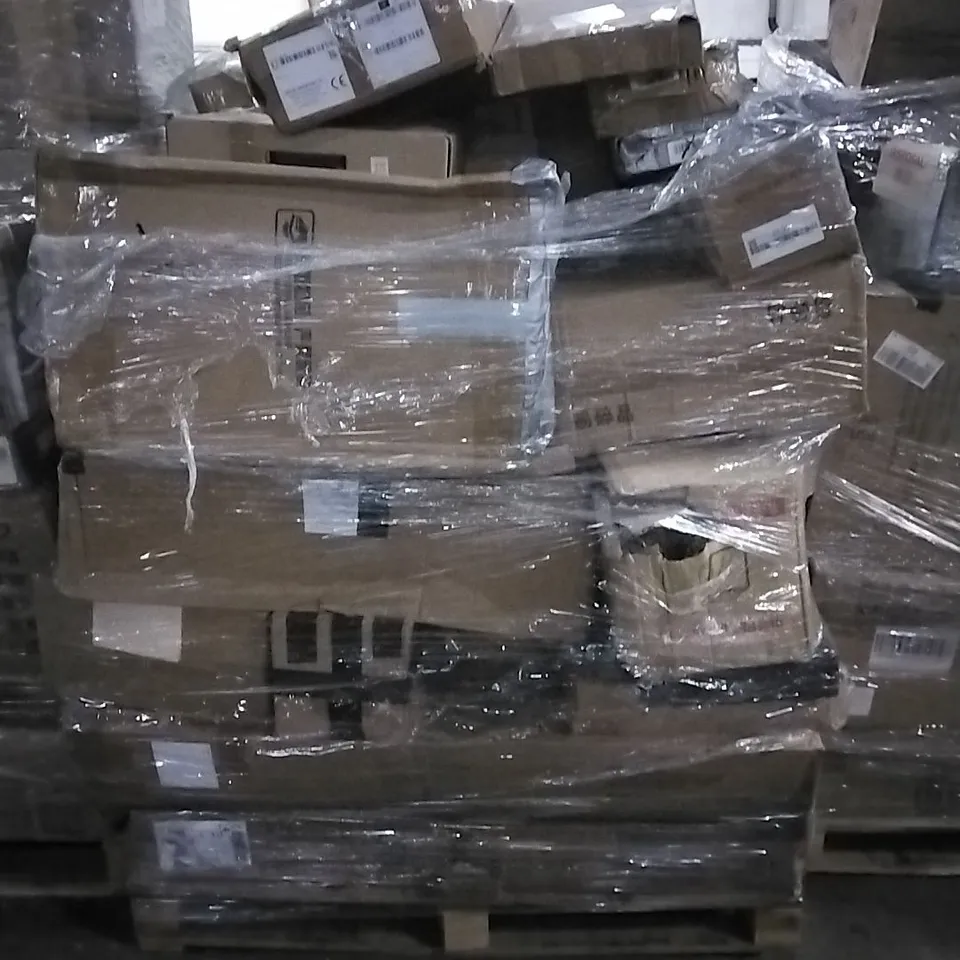 PALLET OF HOUSEHOLD ITEMS TO INCLUDE VACUUM CLEANER, NOTE PAD, CABINET AND OTHER ASSORTED ITEMS...
