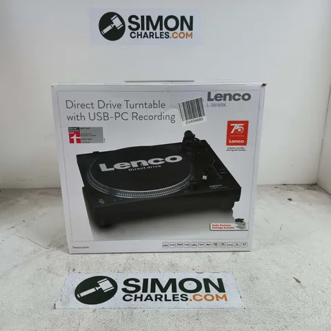 BOXED LENCO DIRECT DRIVE TURNTABLE WITH USB-PC RECORDING - L-3818BK