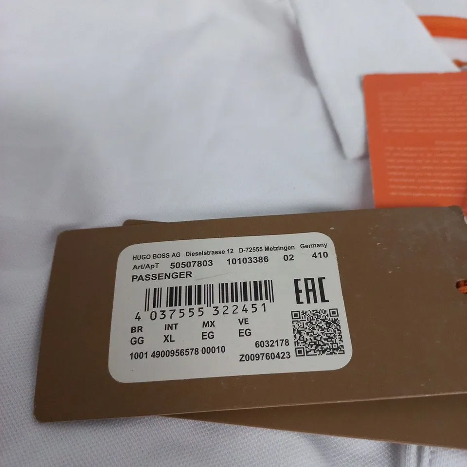 HUGO BOSS WHITE POLO SHIRT – MEN'S SIZE INT XL