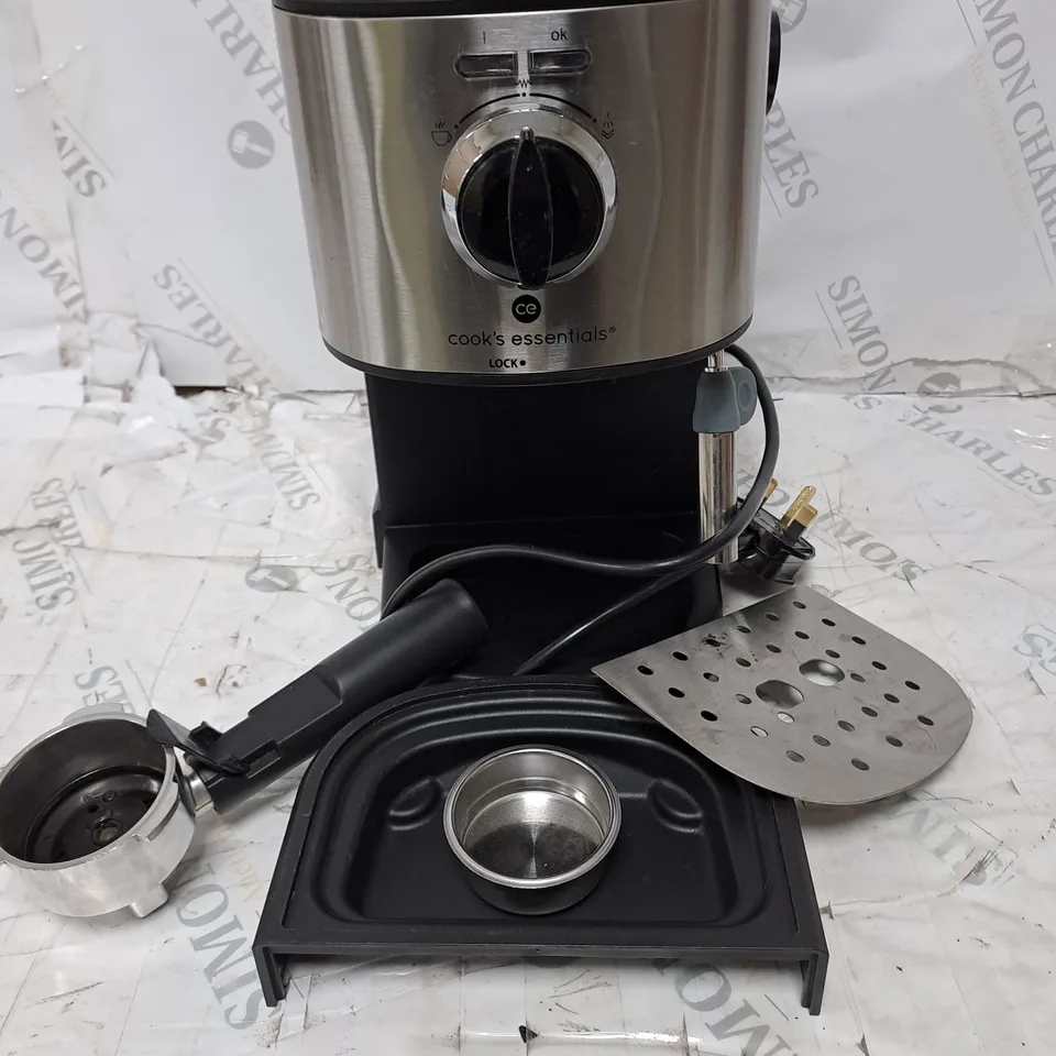 COOK'S ESSENTIALS PUMP ESPRESSO COFFEE MACHINE WITH MILK FROTHER