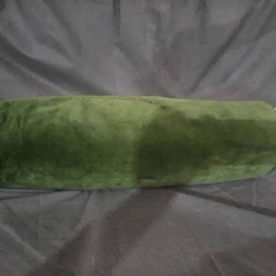 RHOOM GREEN VELVET BOLSTER CUSHION