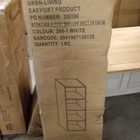 BOXED URBN LIVING BOOKCASE - WHITE 