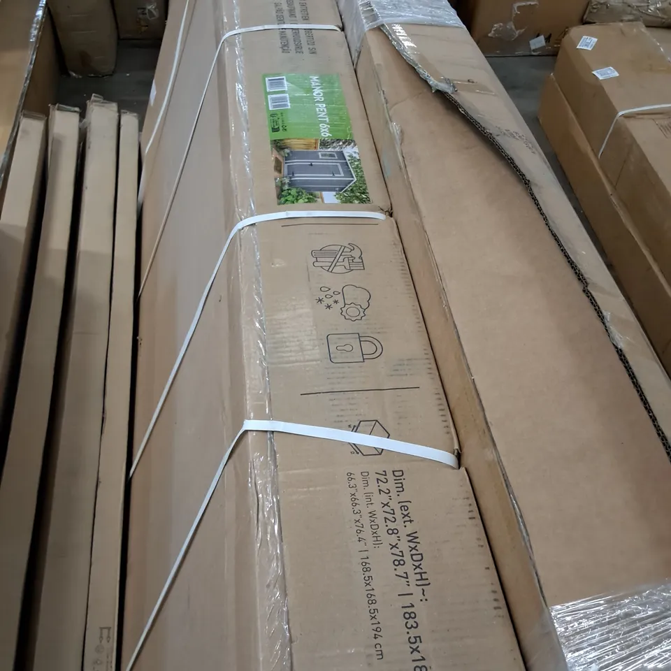 BOXED KETER MANOR PENT 6X6 GARDEN SHED