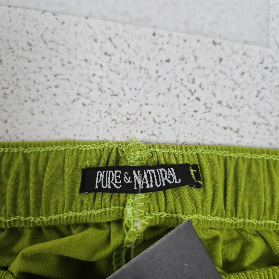 PURE & NATURAL LIME GREEN DRAWSTRING TROUSERS