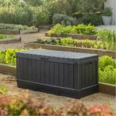 BOXED KETER KENTWOOD OUTDOOR GARDEN STORAGE BOX 350L 