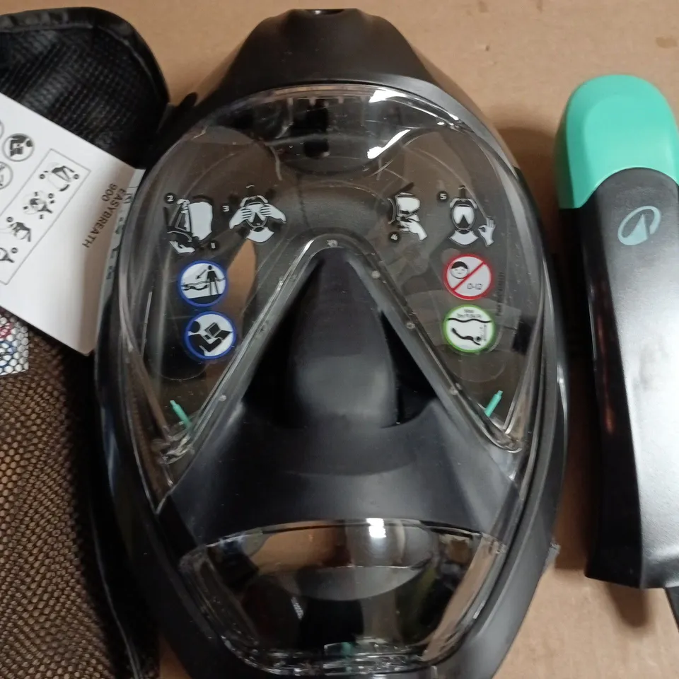 DECATHLON TRIBORD EASYBREATH 900 FULL-FACE SNORKEL MASK WITH MESH BAG