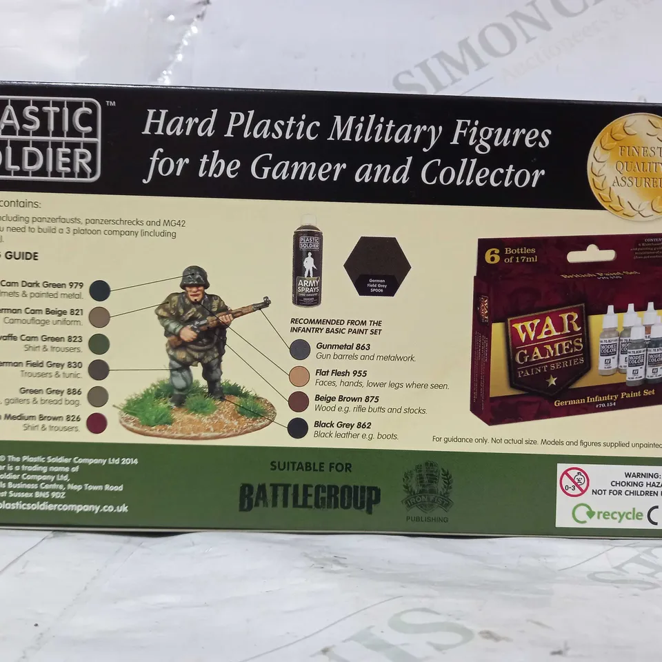 PLASTIC SOLDIER WORLD WAR 2 HARD PLASTIC MILITARY FIGURES - GERMAN GRENADIERS NORMANDY 1944