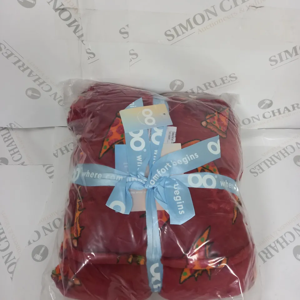 KIDS OODIE OVERSIZED HOODED BLANKET - PIZZA 