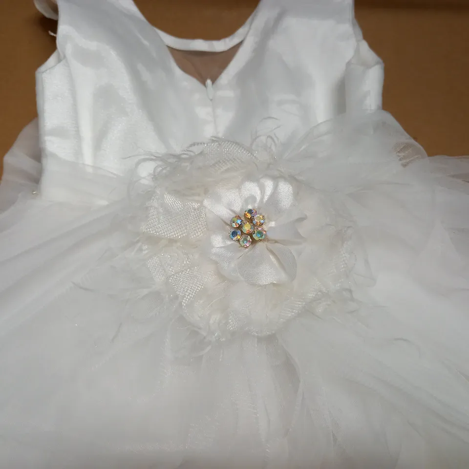 FESTIY FLUFFY FLOWER GIRL/OCCASSIONAL DRESS - SIZE UNKNOWN