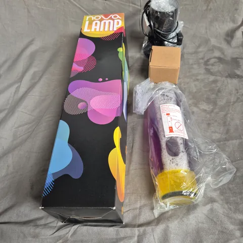 BOXED NOVA LAVA LAMP IN PURPLE & YELLOW - COLLECTION ONLY