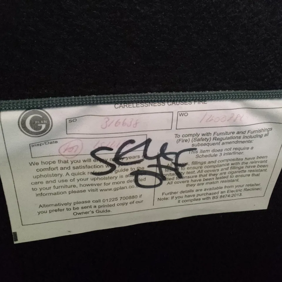 QUALITY DESIGNER G-PLAN KINGSBURY ELECTRIC RECLINER CHAIR - REMCO LIGHT GREY FABRIC 