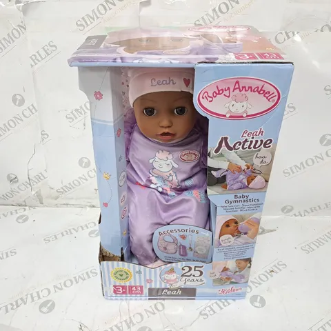 BOXED BABY ANNABELL INTERACTIVE LEAH 43CM